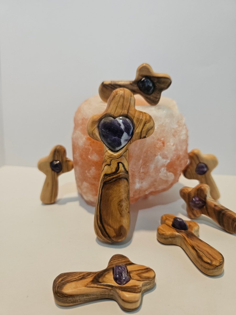 Amethyst Blitzerli – Klarheit und innere Ruhe - Spirituelles Kreuz - Seelenblitz