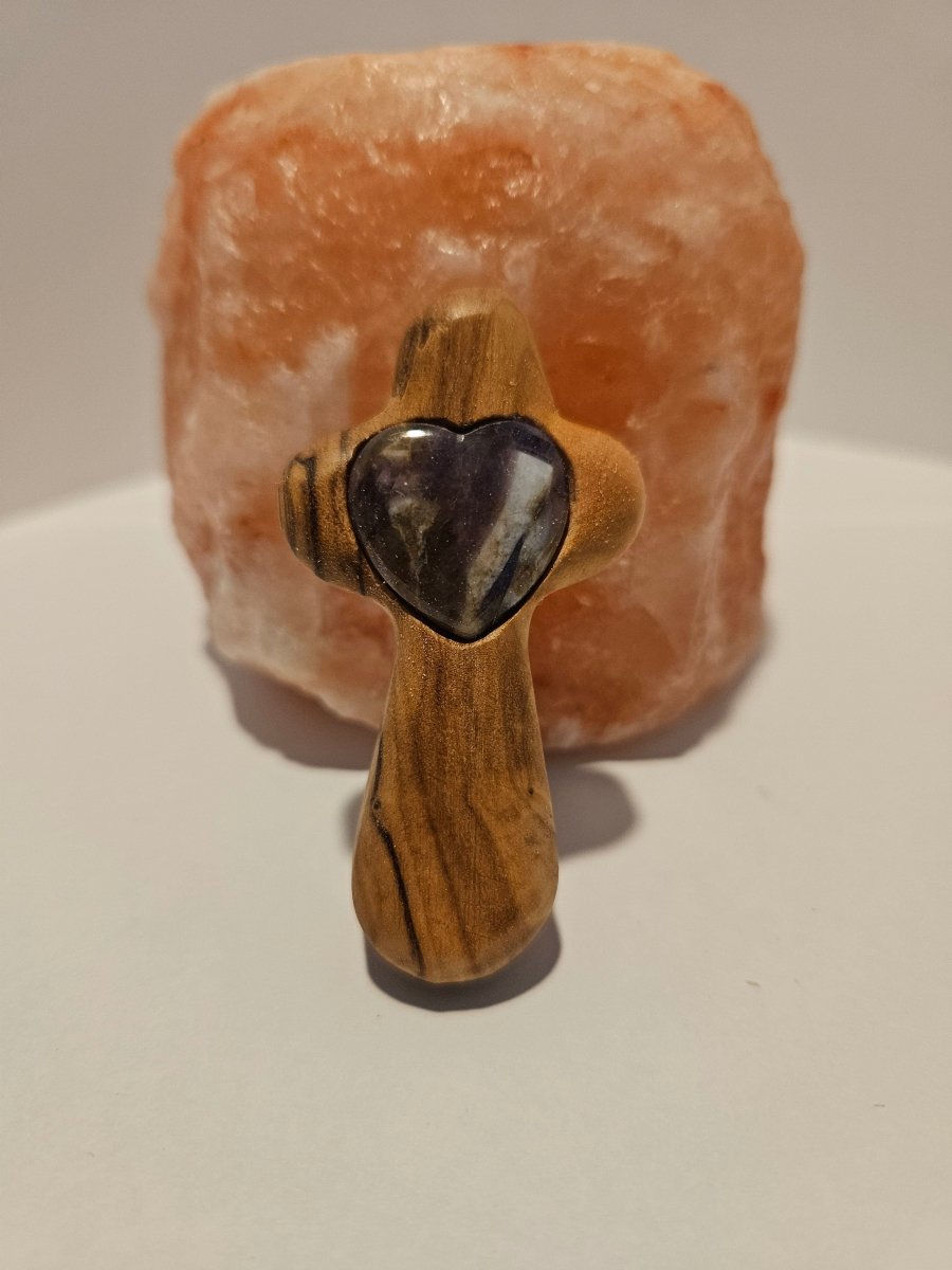 Amethyst Blitzerli – Klarheit und innere Ruhe - Spirituelles Kreuz - Seelenblitz