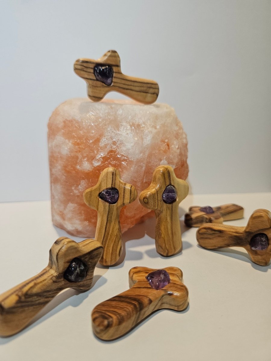 Amethyst Blitzerli – Klarheit und innere Ruhe - Spirituelles Kreuz - Seelenblitz