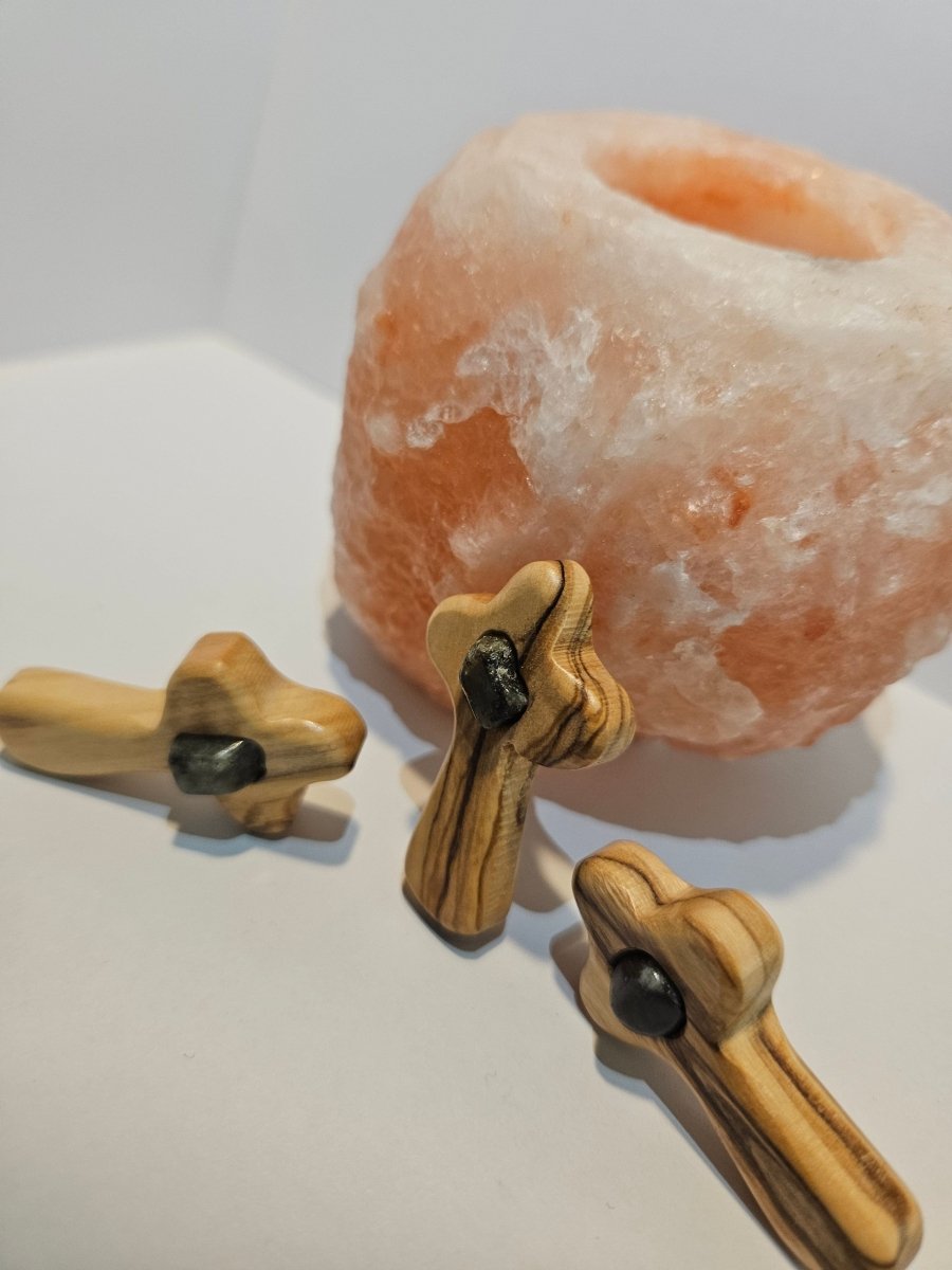 Labradorit Blitzerli – Intuition und Transformation - Spirituelles Kreuz - Seelenblitz