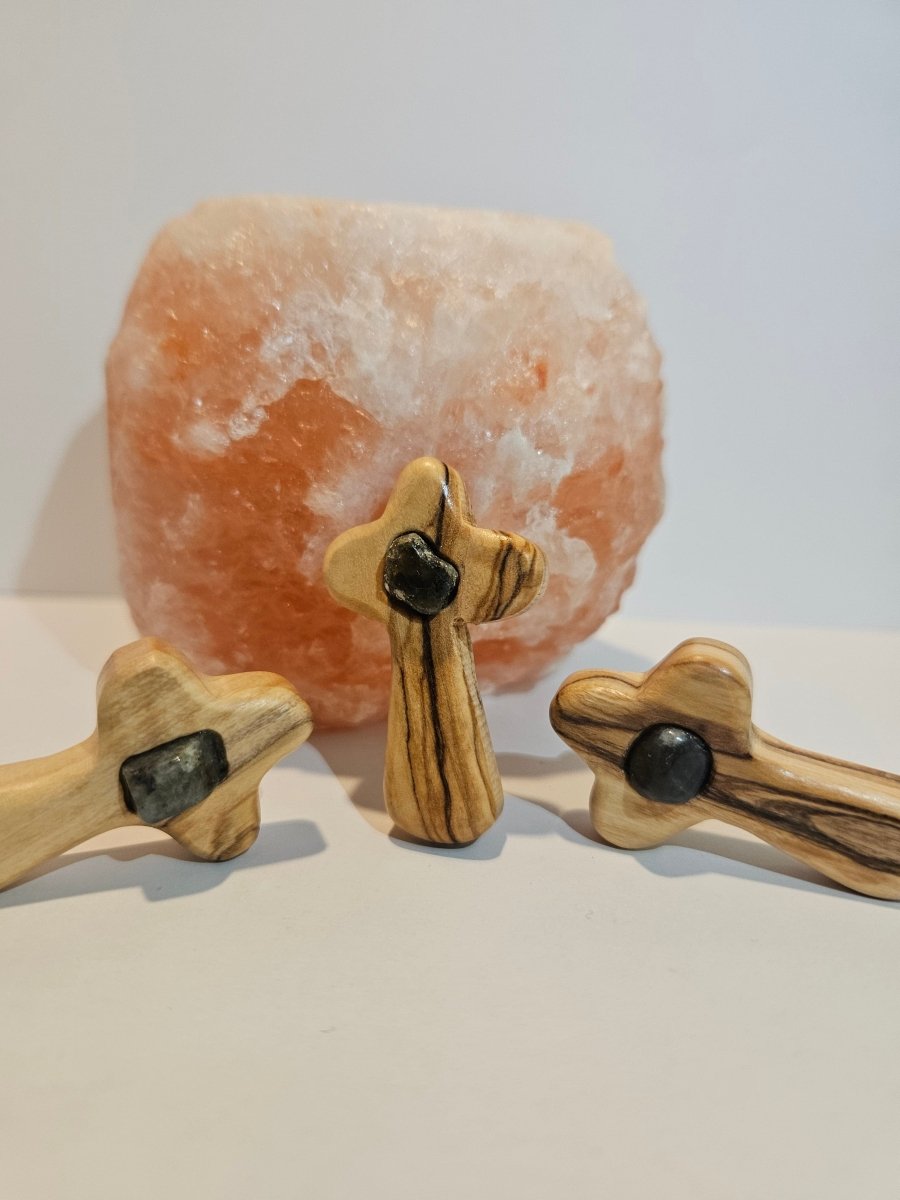 Labradorit Blitzerli – Intuition und Transformation - Spirituelles Kreuz - Seelenblitz