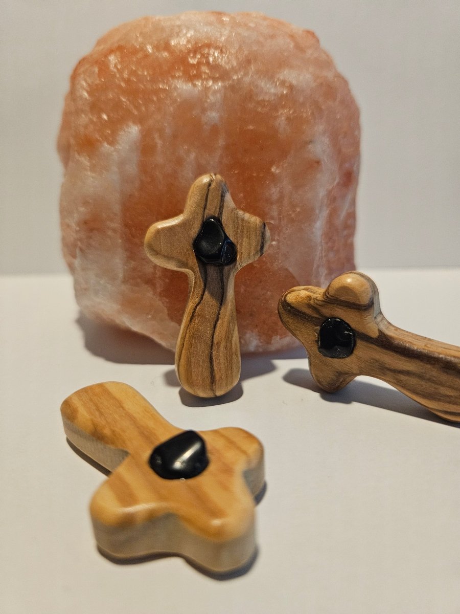 Obsidian Blitzerli – Schutz und innere Stärke - Spirituelles Kreuz - Seelenblitz