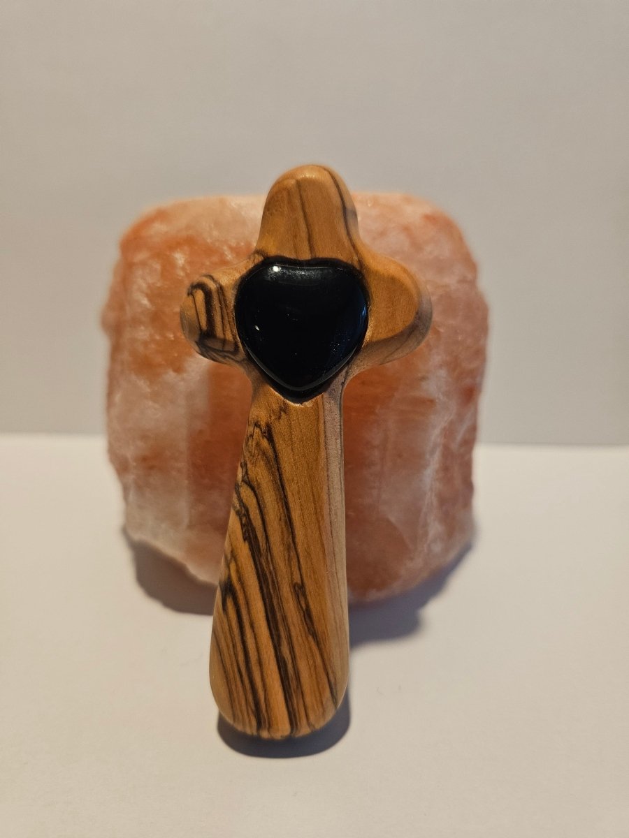 Obsidian Blitzerli – Schutz und innere Stärke - Spirituelles Kreuz - Seelenblitz