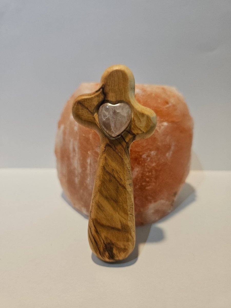 Rosenquarz Blitzerli – Liebe und Harmonie - Spirituelles Kreuz - Seelenblitz