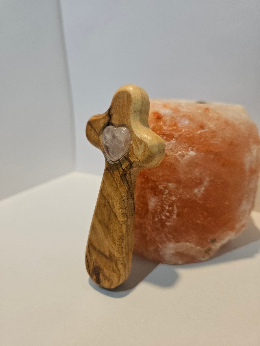 Rosenquarz Blitzerli – Liebe und Harmonie - Spirituelles Kreuz - Seelenblitz